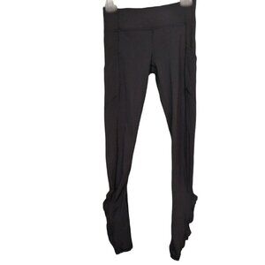Lululemon | Ruched Calf Leggings Zippered Pocket Black |  Size 4